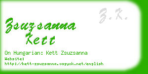 zsuzsanna kett business card